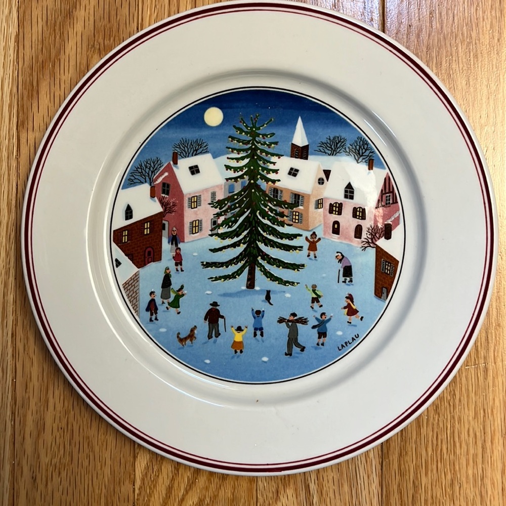 Villeroy & Boch 8" desert/salad Plate, Design Naïf Christmas plate by Laplau